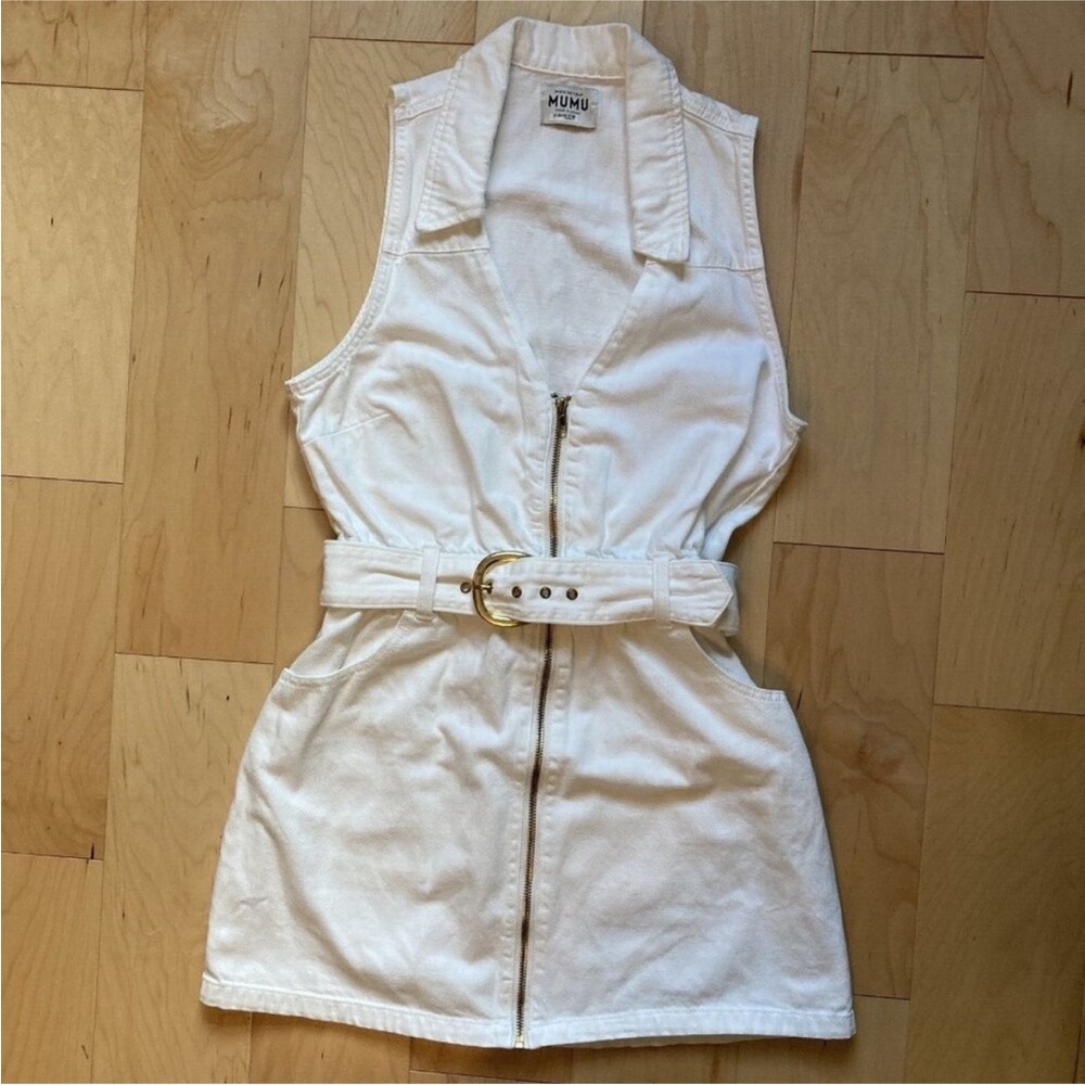 Show Me Your MuMu White Sleeveless Jumpsuit with Belt